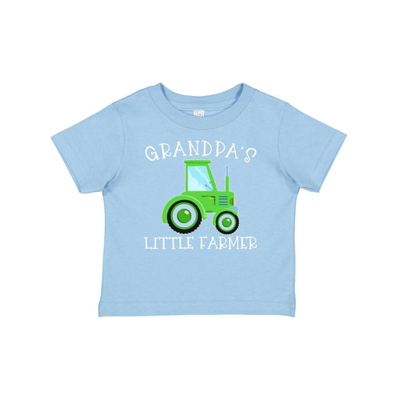 Inktastic Grandpa's Little Farmer Green Tractor Boys or Girls Baby T-Shirt