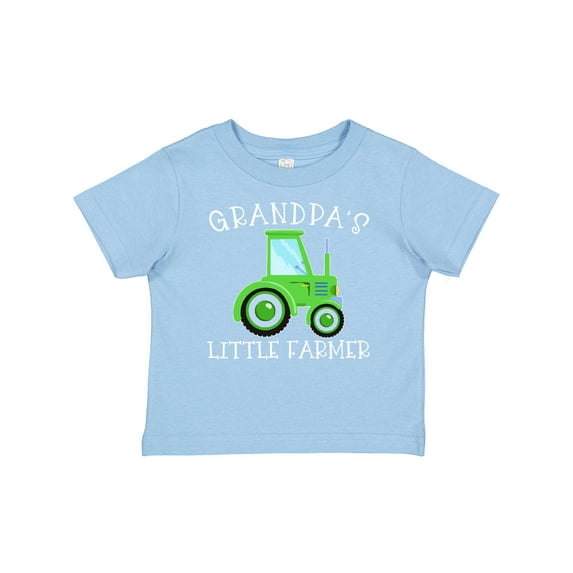 Inktastic Grandpa's Little Farmer Green Tractor Boys or Girls Baby T-Shirt
