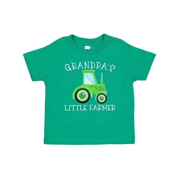 Inktastic Grandpa's Little Farmer Green Tractor Boys or Girls Baby T-Shirt