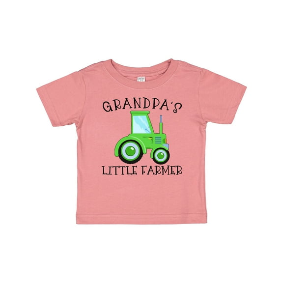 Inktastic Grandpa's Little Farmer Green Tractor Boys or Girls Baby T-Shirt