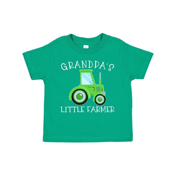 Inktastic Grandpa's Little Farmer- Green Tractor Boys or Girls Toddler T-Shirt