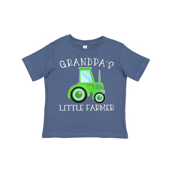 Inktastic Grandpa's Little Farmer- Green Tractor Boys or Girls Toddler T-Shirt