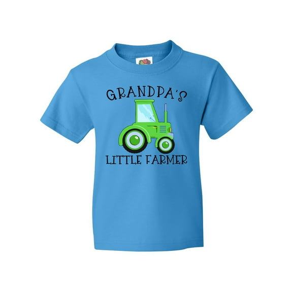 Inktastic Grandpa's Little Farmer- Green Tractor Youth T-Shirt