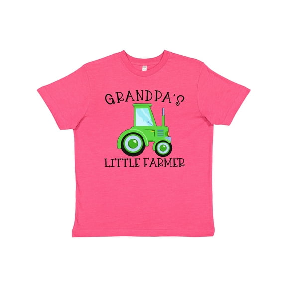 Inktastic Grandpa's Little Farmer- Green Tractor Youth T-Shirt