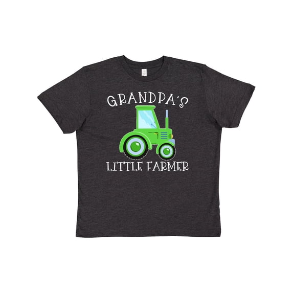 Inktastic Grandpa's Little Farmer- Green Tractor Youth T-Shirt