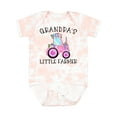 thumbnail image 1 of Inktastic Grandpa's Little Farmer- Pink Tractor and Flowers Boys or Girls Baby Bodysuit, 1 of 5