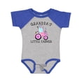 thumbnail image 1 of Inktastic Grandpa's Little Farmer- Pink Tractor and Flowers Boys or Girls Baby Bodysuit, 1 of 5