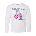 thumbnail image 1 of Inktastic Grandpa's Little Farmer- Pink Tractor and Flowers Long Sleeve Youth T-Shirt, 1 of 5