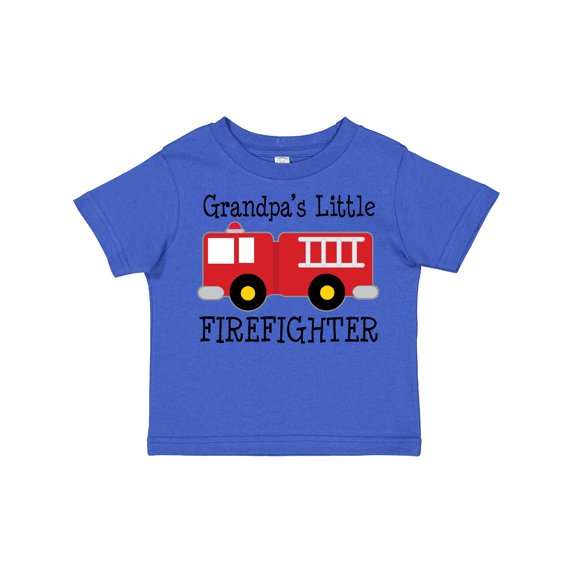 Inktastic Grandpa's Little Firefighter Boys Toddler T-Shirt