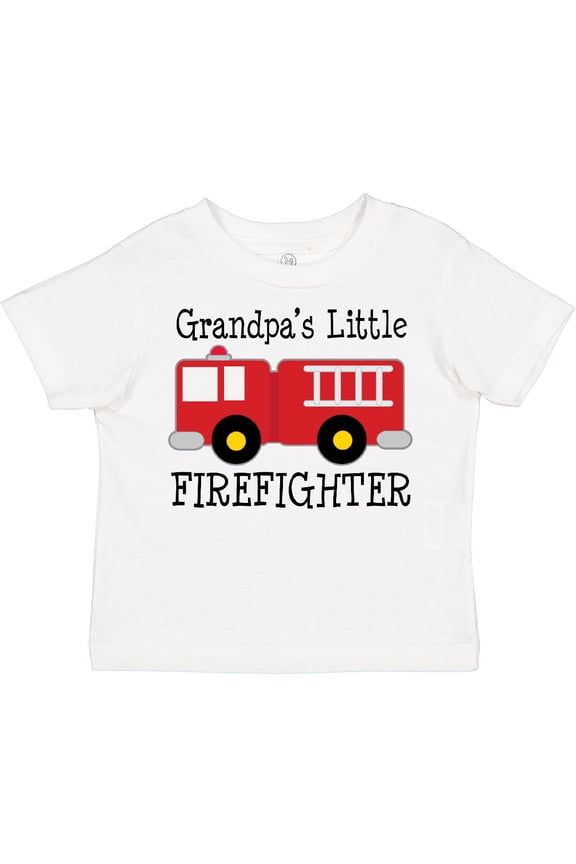 Grandpa's Little Firefighter Boys Toddler T-Shirt