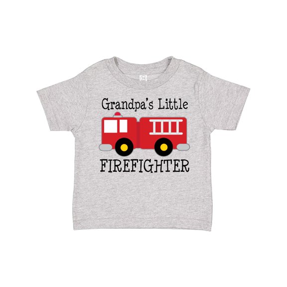 Inktastic Grandpa's Little Firefighter Boys Toddler T-Shirt