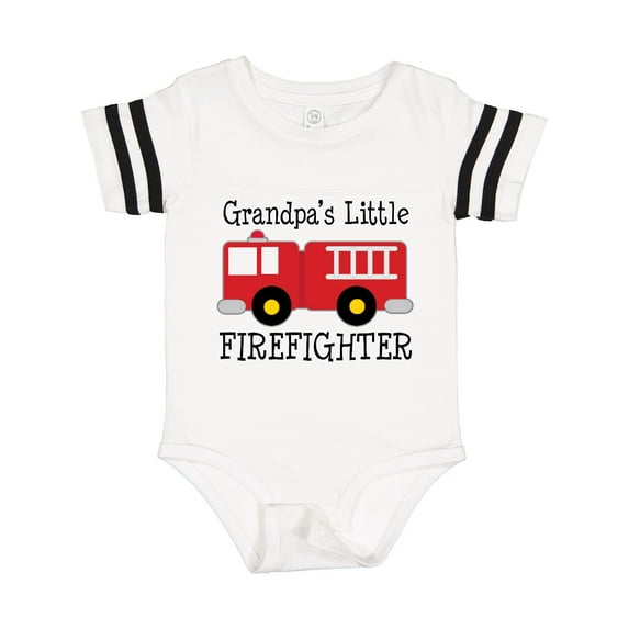 Inktastic Grandpa's Little Firefighter Gift Baby Boy Bodysuit