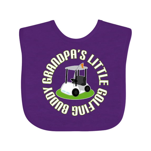 Inktastic Grandpa's Little Golf Buddy Boys Baby Bib