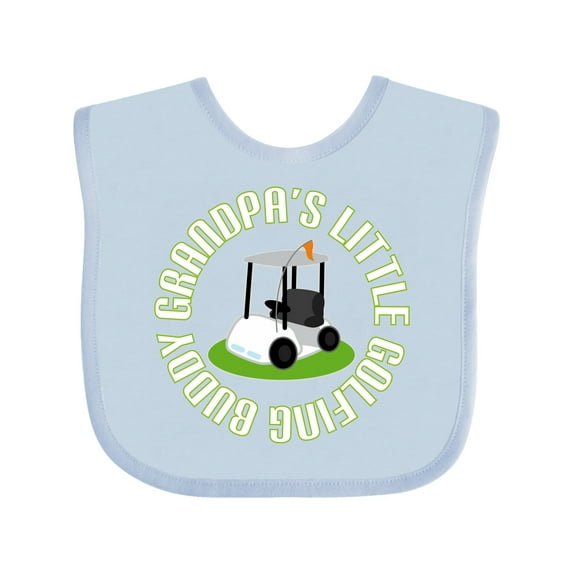 Inktastic Grandpa's Little Golf Buddy Boys Baby Bib