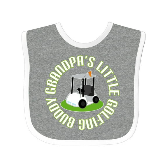 Inktastic Grandpa's Little Golf Buddy Boys Baby Bib