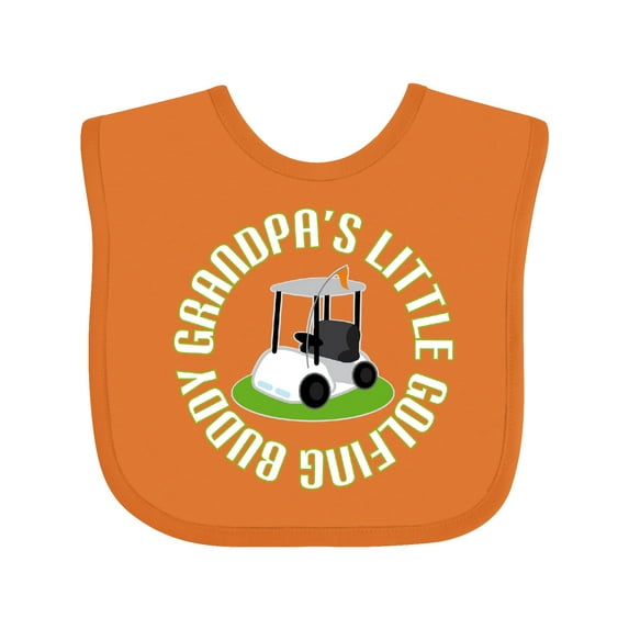 Inktastic Grandpa's Little Golf Buddy Boys Baby Bib