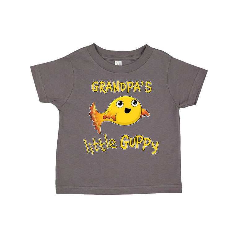 Inktastic Grandpa's Little Guppy- cute yellow fish Boys or Girls