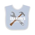 thumbnail image 1 of Inktastic Grandpa's Little Helper Boys Baby Bib, 1 of 4