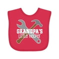 thumbnail image 1 of Inktastic Grandpa's Little Helper Boys Baby Bib, 1 of 4