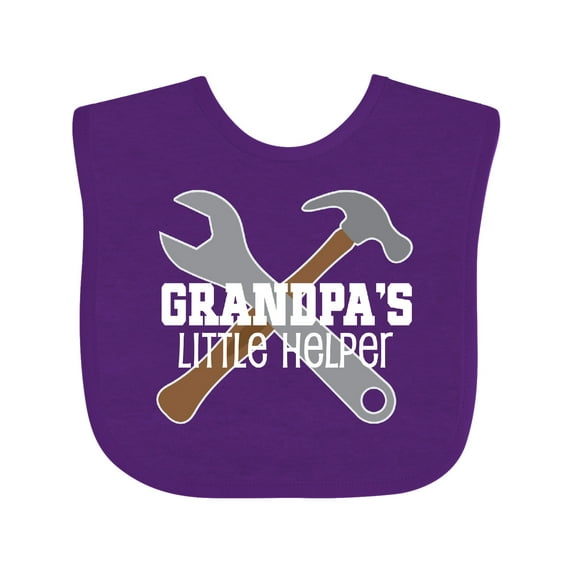Inktastic Grandpa's Little Helper Boys Baby Bib