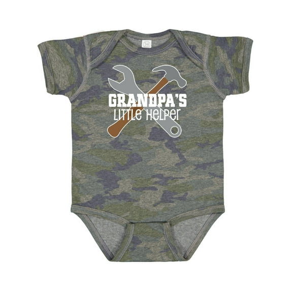 Inktastic Grandpa's Little Helper Boys Baby Bodysuit