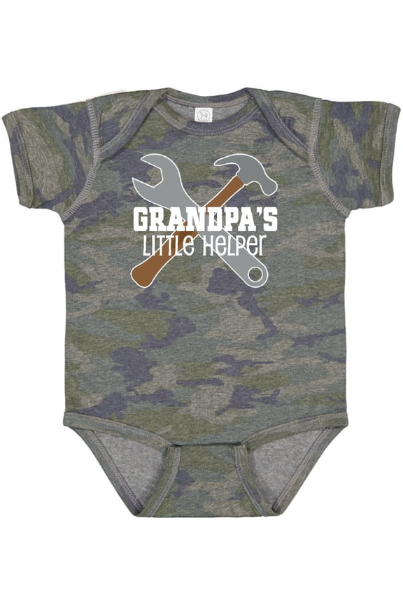 Grandpa's Little Helper Boys Baby Bodysuit