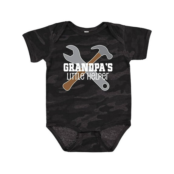 Inktastic Grandpa's Little Helper Boys Baby Bodysuit