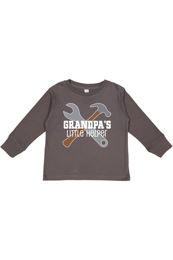 Grandpa's Little Helper Boys Long Sleeve Toddler T-Shirt