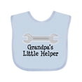 thumbnail image 1 of Inktastic Grandpa's Little Helper Boys or Girls Baby Bib, 1 of 4