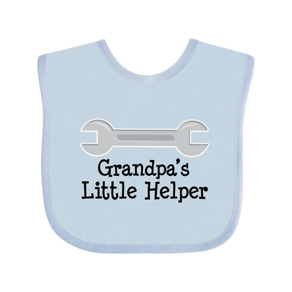 Inktastic Grandpa's Little Helper Boys or Girls Baby Bib