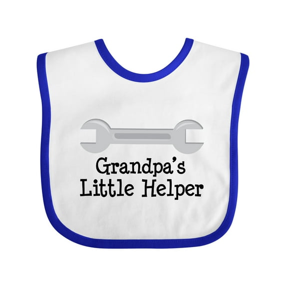 Inktastic Grandpa's Little Helper Boys or Girls Baby Bib