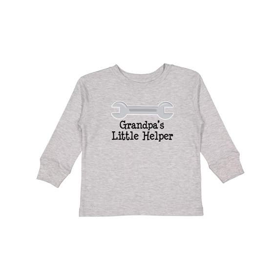 Inktastic Grandpa's Little Helper Boys or Girls Long Sleeve Toddler T-Shirt
