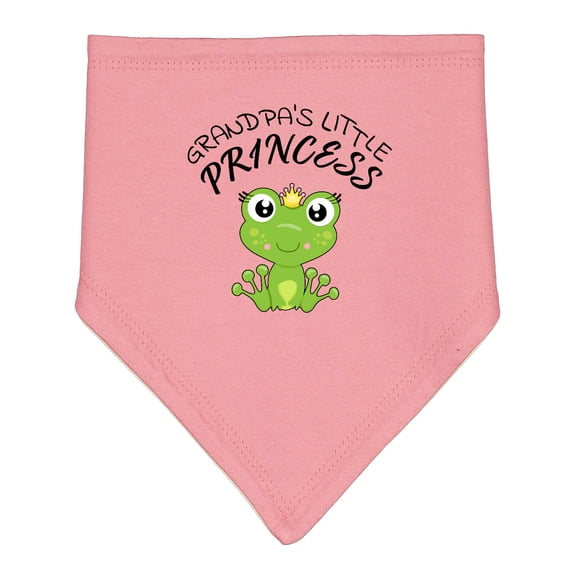 Inktastic Grandpa's Little Princess Cute Frog Baby Bandana Bib
