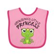 thumbnail image 1 of Inktastic Grandpa's Little Princess Cute Frog Girls Baby Bib, 1 of 4