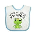 thumbnail image 1 of Inktastic Grandpa's Little Princess Cute Frog Girls Baby Bib, 1 of 4