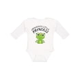 thumbnail image 1 of Inktastic Grandpa's Little Princess Cute Frog Girls Long Sleeve Baby Bodysuit, 1 of 5