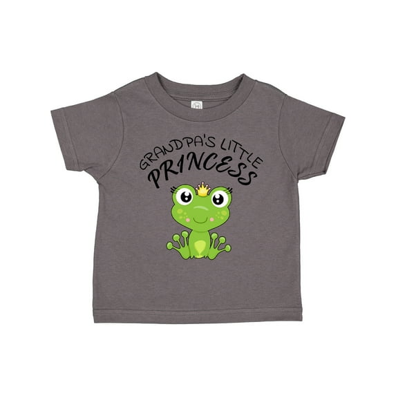 Inktastic Grandpa's Little Princess Cute Frog Girls Toddler T-Shirt