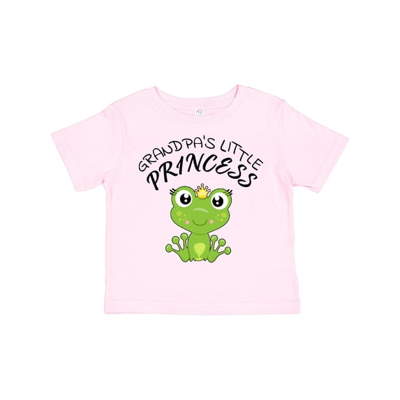 Inktastic Grandpa's Little Princess Cute Frog Girls Toddler T-Shirt
