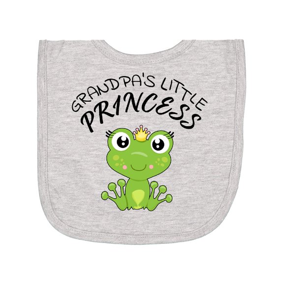 Inktastic Grandpa's Little Princess Cute Frog Newborn Bib