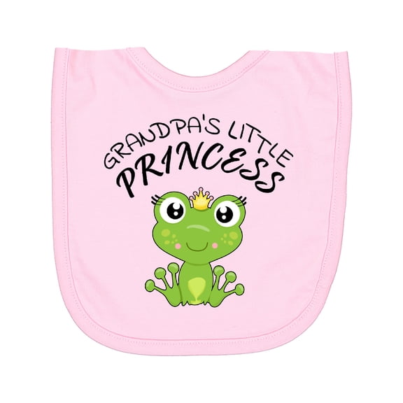 Inktastic Grandpa's Little Princess Cute Frog Newborn Bib