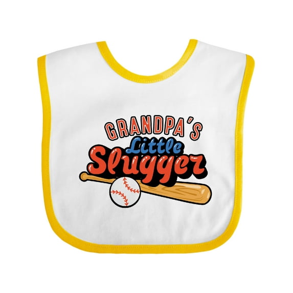 Inktastic Grandpa's Little Slugger Boys or Girls Baby Bib