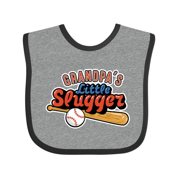 Inktastic Grandpa's Little Slugger Boys or Girls Baby Bib