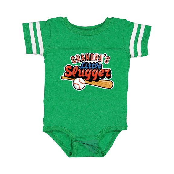 Inktastic Grandpa's Little Slugger Boys or Girls Baby Bodysuit