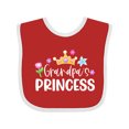 thumbnail image 1 of Inktastic Grandpa's Princess Crown and Flowers Girls Baby Bib, 1 of 4
