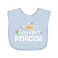 thumbnail image 1 of Inktastic Grandpa's Princess Crown and Flowers Girls Baby Bib, 1 of 4