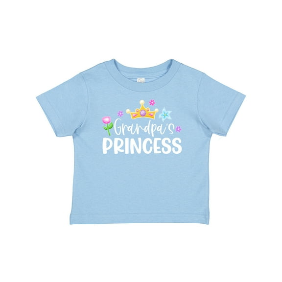 Inktastic Grandpa's Princess Crown and Flowers Girls Baby T-Shirt