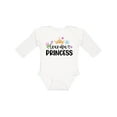 thumbnail image 1 of Inktastic Grandpa's Princess Crown and Flowers Girls Long Sleeve Baby Bodysuit, 1 of 5