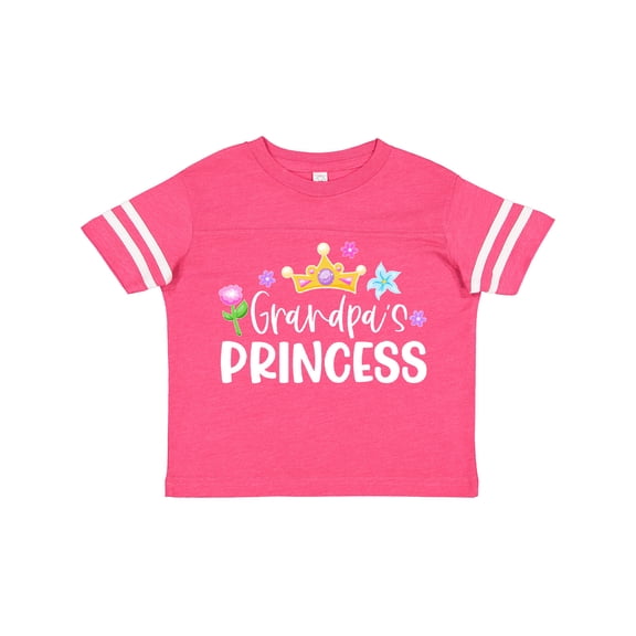 Inktastic Grandpa's Princess Crown and Flowers Girls Toddler T-Shirt