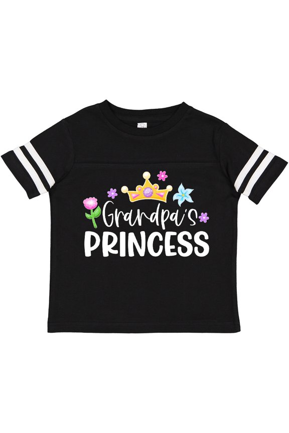 Grandpa's Princess Crown and Flowers Girls Toddler T-Shirt
