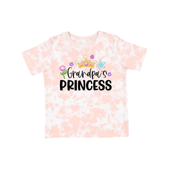 Inktastic Grandpa's Princess Crown and Flowers Girls Toddler T-Shirt